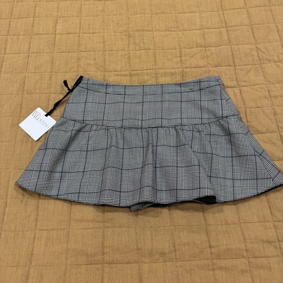 NWT Red Valentino Plaid Mini Skirt Skort Size 42 Medium - Picture 1 of 9